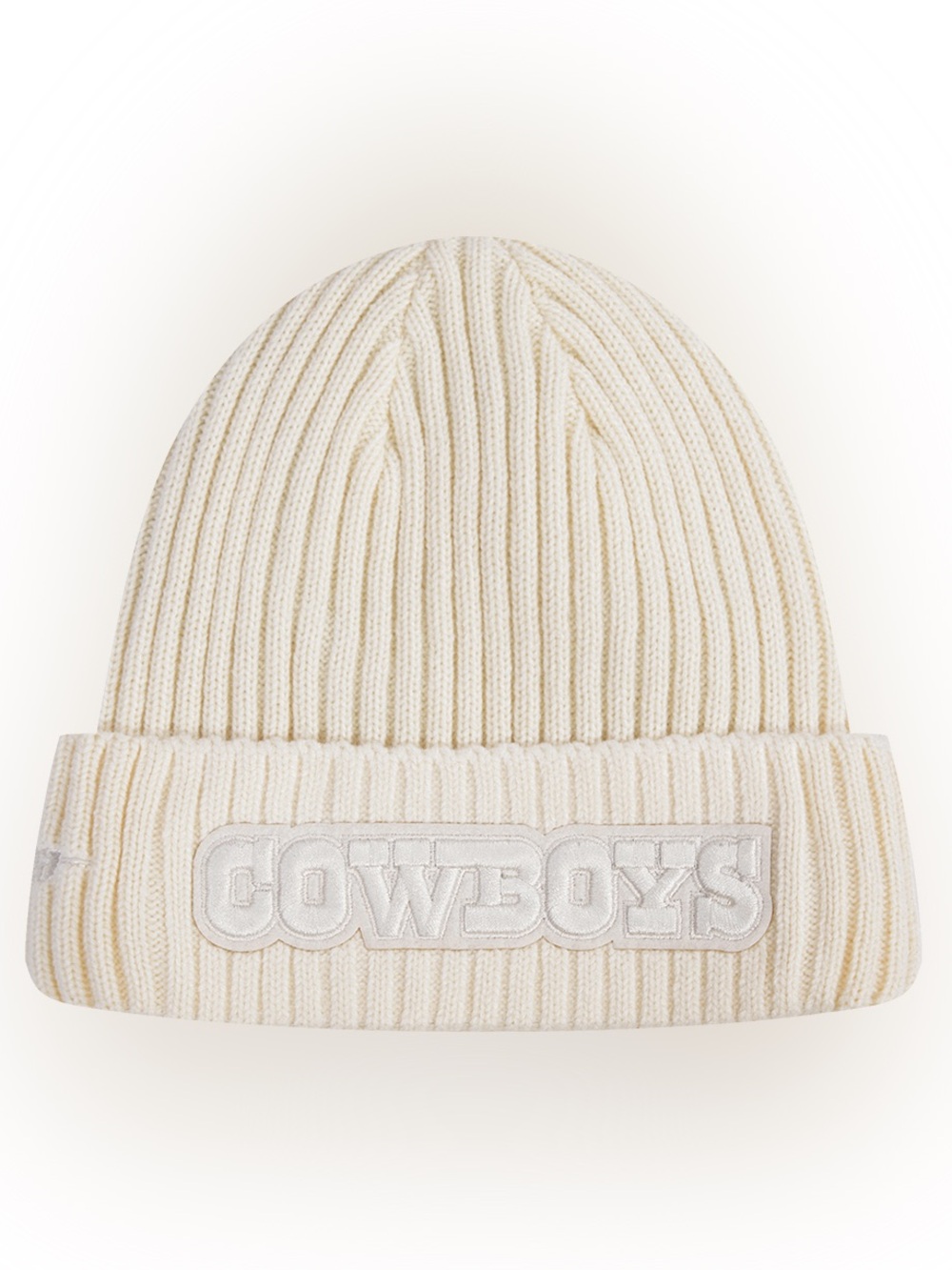 Pro Standard NFL Dallas Cowboys Cream Ribbed Knit Unisex Beanie NWT